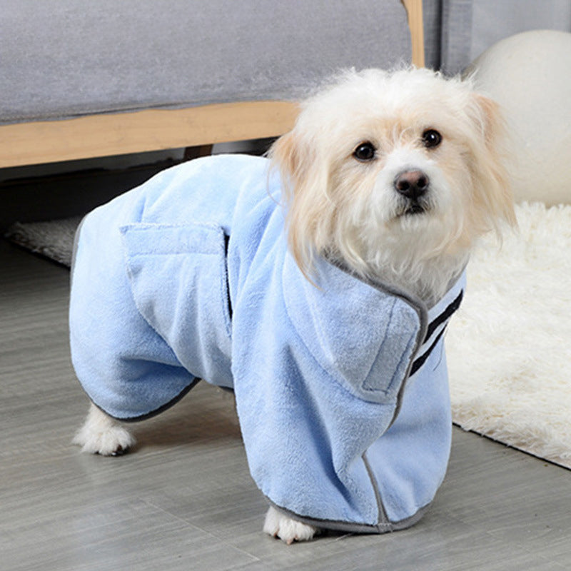 Fast Drying Microfiber Dog Bathrobe For All Sizes