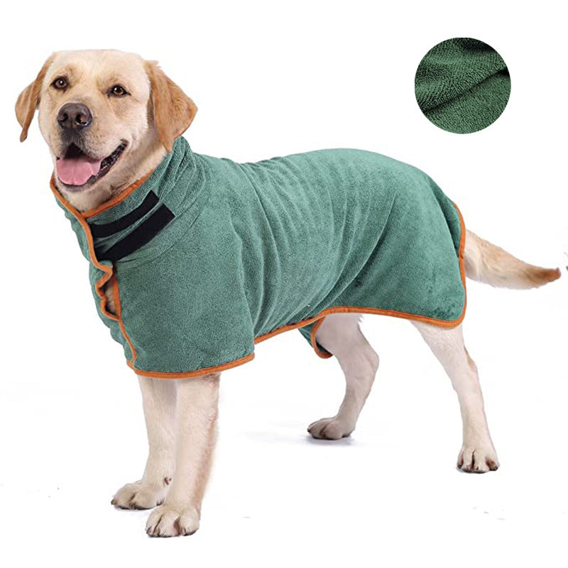 Fast Drying Microfiber Dog Bathrobe For All Sizes