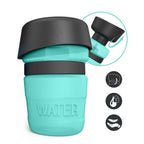 Foldable Dog Travel Water Bottle With Dispenser Trough