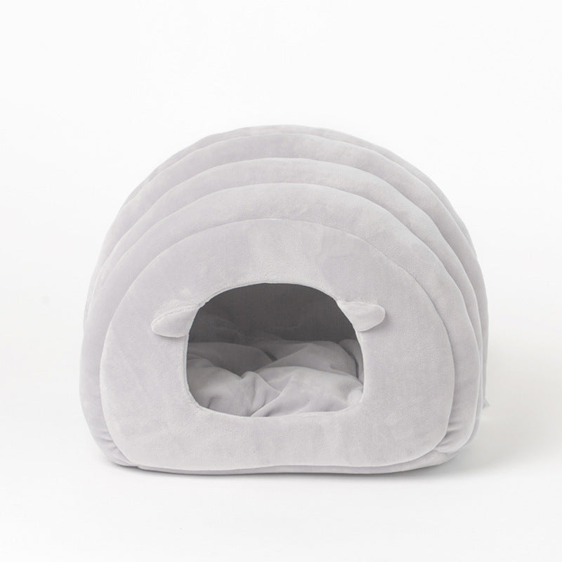 Winter Cave Cat Bed Warm Enclosed Nest For Cats
