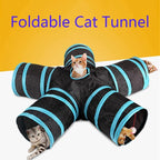 Foldable Multi-Channel Pet Tunnel Tent For Cats Dogs