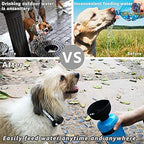 Foldable Dog Travel Water Bottle With Dispenser Trough
