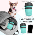 Foldable Dog Travel Water Bottle With Dispenser Trough