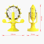 Interactive Cat Spinning Windmill Toy With Food Dispenser