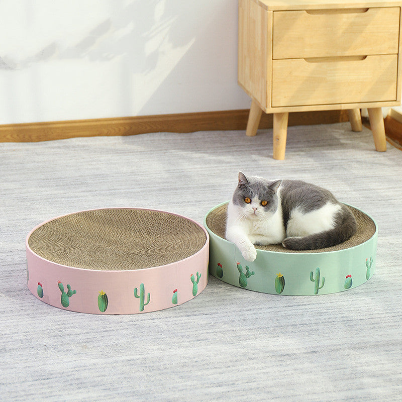 Round Corrugated Cat Scratch Board Bed Three Sizes