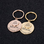 Personalized Pet ID Tag Funny Keychain Dog Collar