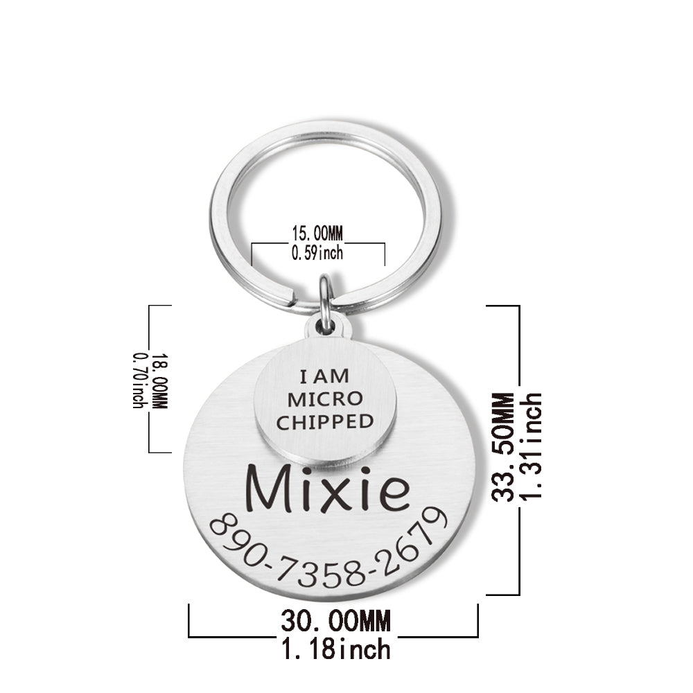 Personalized Pet ID Tag Funny Keychain Dog Collar