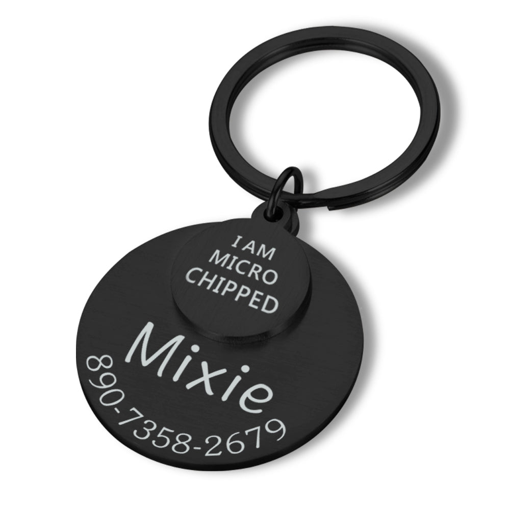 Personalized Pet ID Tag Funny Keychain Dog Collar