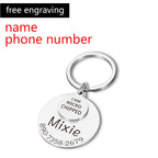 Personalized Pet ID Tag Funny Keychain Dog Collar