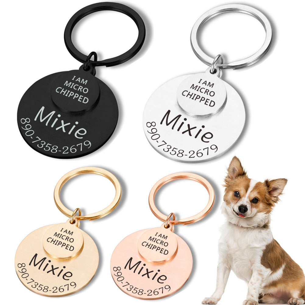 Personalized Pet ID Tag Funny Keychain Dog Collar