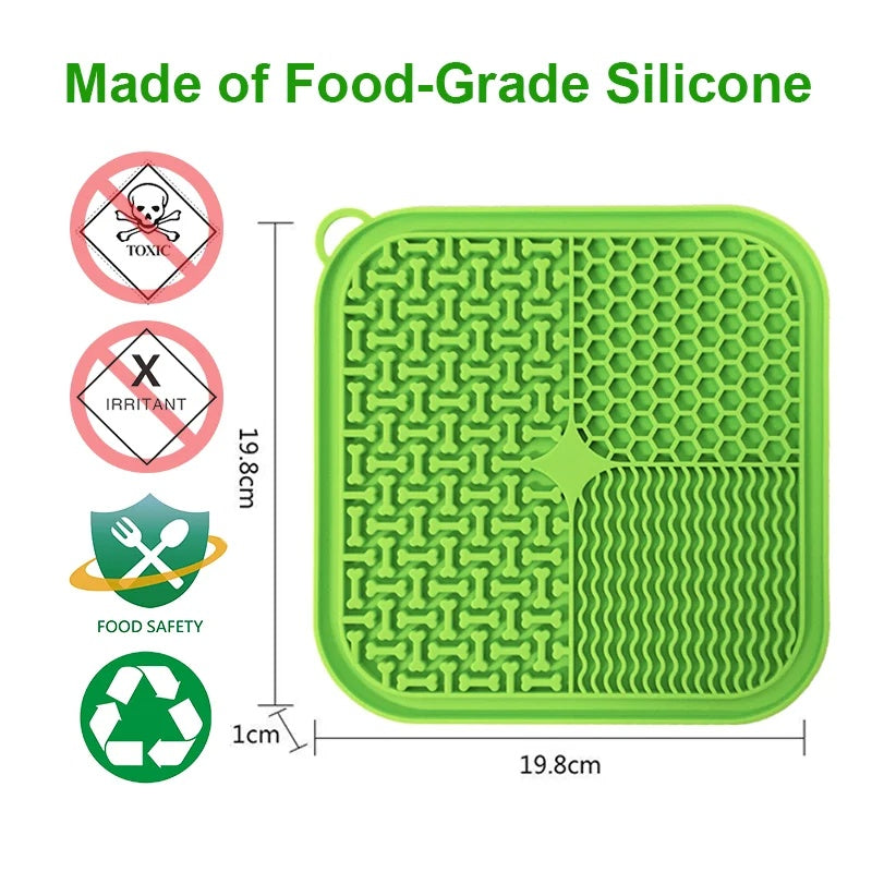 Dog Licking Mat Slow Feeder With Suction Cups Anxiety Relief