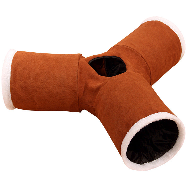 Foldable Multi-Channel Pet Tunnel Tent For Cats Dogs