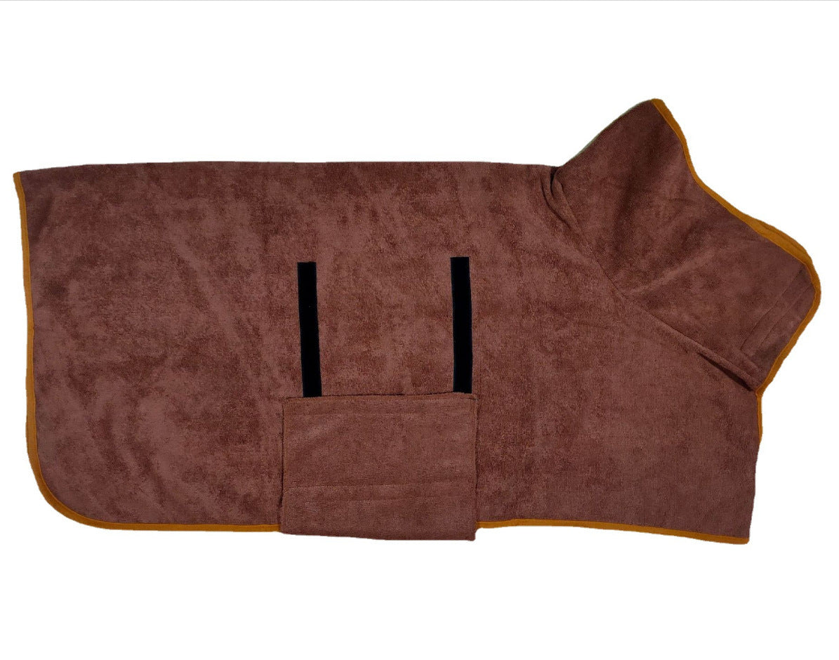Fast Drying Microfiber Dog Bathrobe For All Sizes