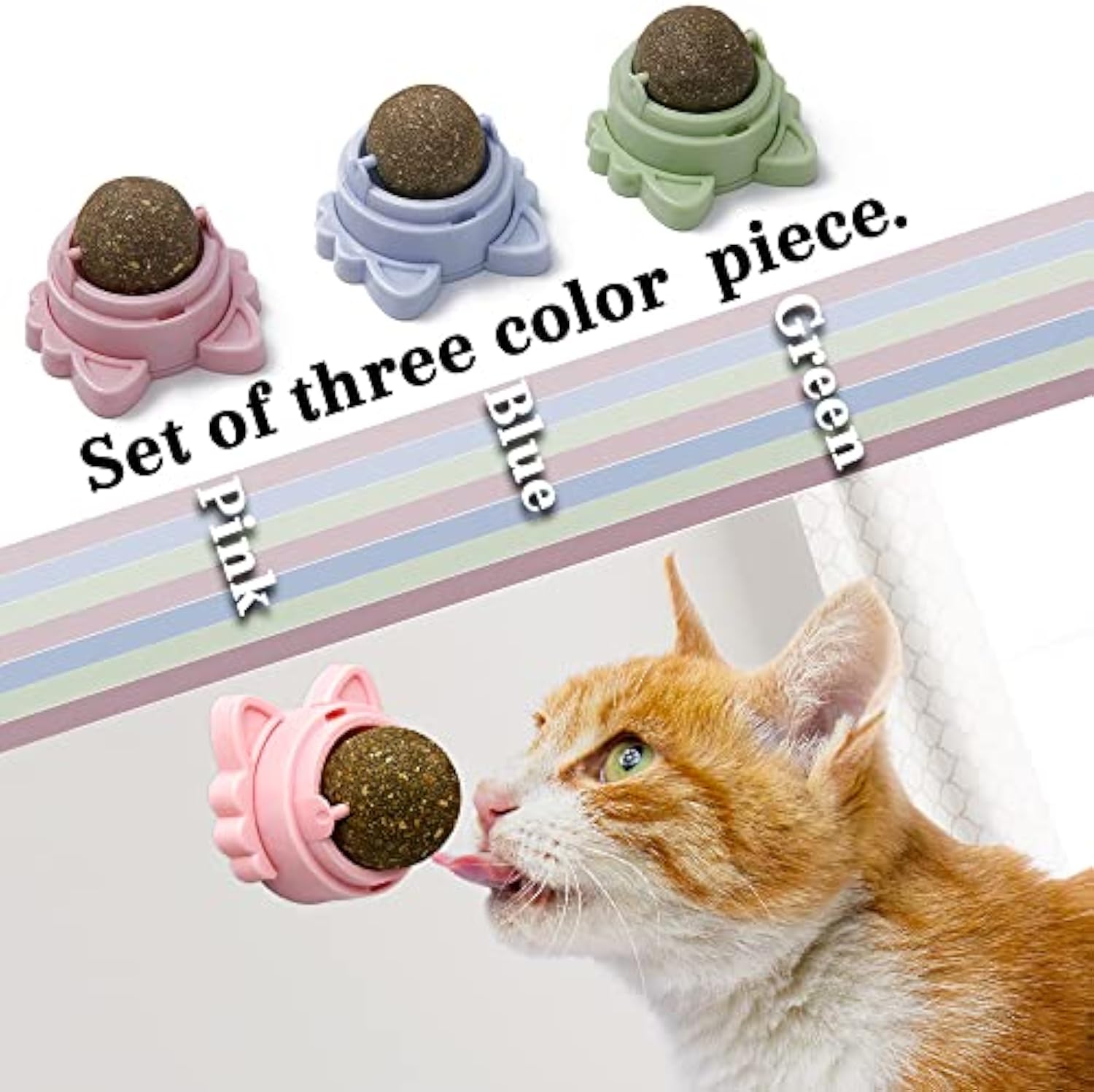 Wall-Stick Catnip Balls For Cat Dental Health