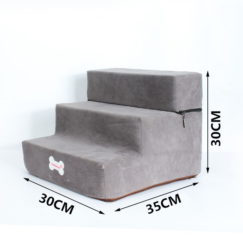 3-Step Pet Stairs For Cats And Dogs Bed Access