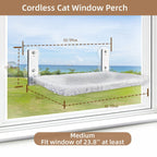 Cordless Cat Window Perch Foldable Hammock Seat Indoor