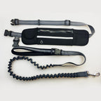 Hands-Free Dog Running Leash With Shock Absorbing Bungee Belt