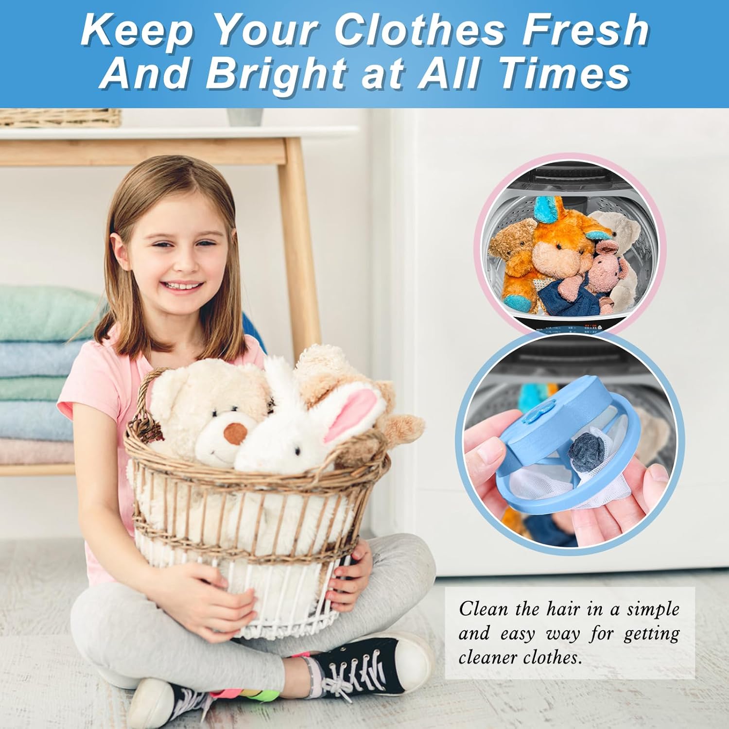 Reusable Pet Hair Catcher Pouch For Washing Machines