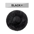 Fluffy Donut Calming Dog Bed Warm Plush Pet Cushion