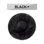 Fluffy Donut Calming Dog Bed Warm Plush Pet Cushion