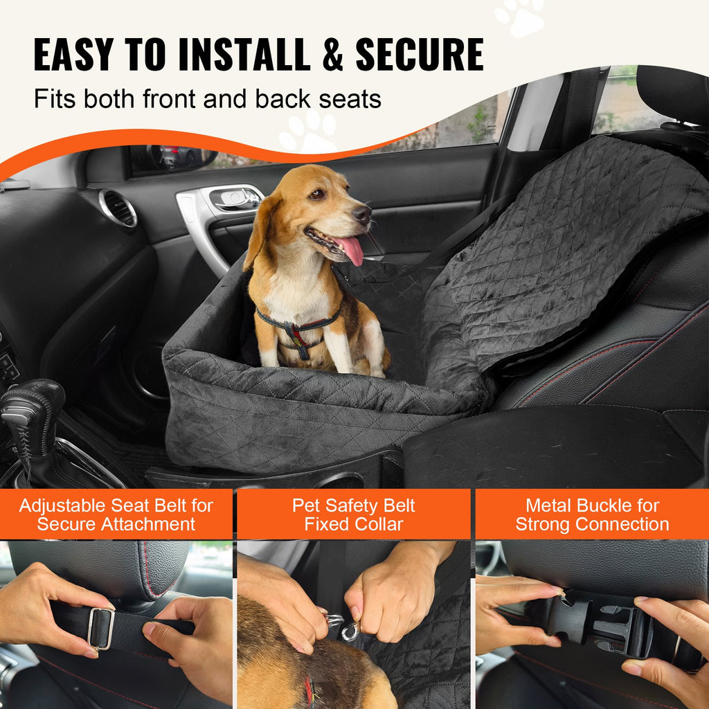 Dog Booster Car Seat For Small Medium Dogs Up To