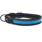 LED Glow Safety Dog Collar With Reflective Stripe