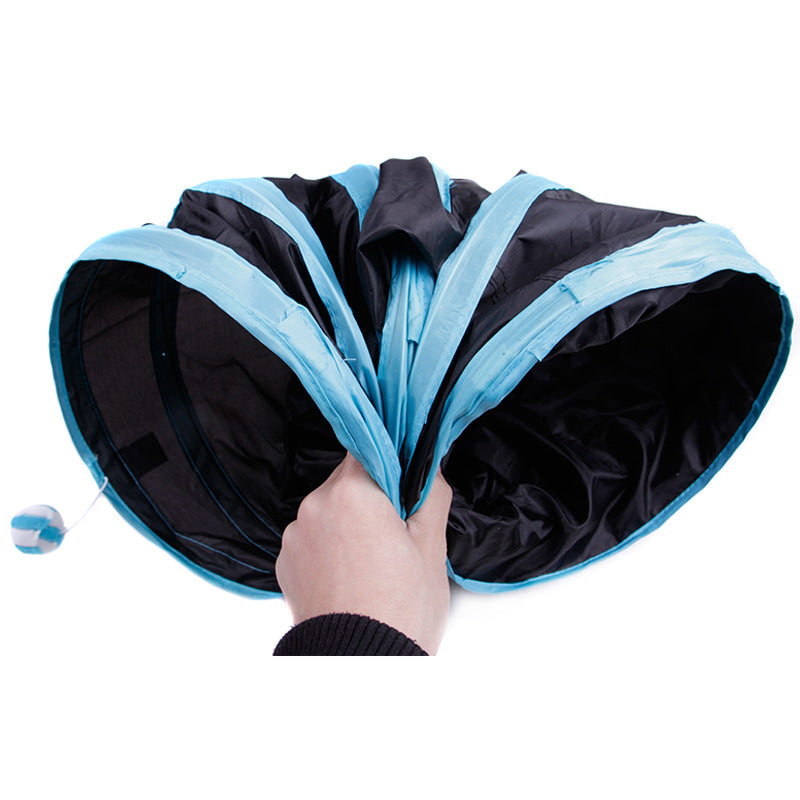 Foldable Multi-Channel Pet Tunnel Tent For Cats Dogs