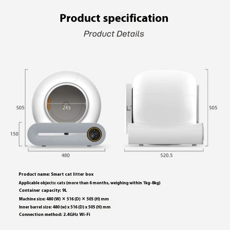 Automatic Self-Cleaning Smart Cat Litter Box