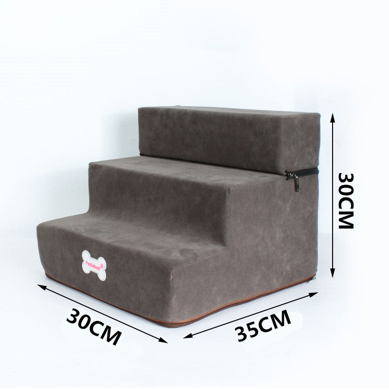 3-Step Pet Stairs For Cats And Dogs Bed Access