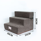 3-Step Pet Stairs For Cats And Dogs Bed Access