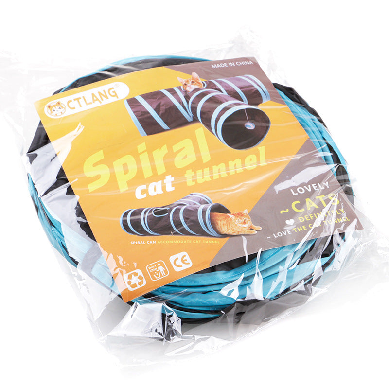 Foldable Multi-Channel Pet Tunnel Tent For Cats Dogs