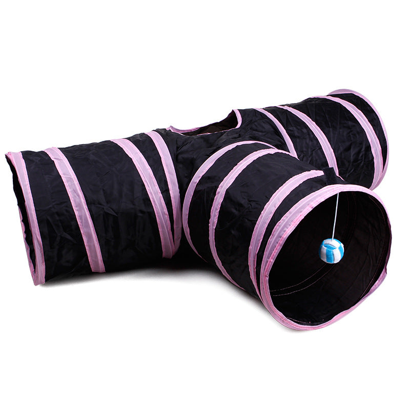 Foldable Multi-Channel Pet Tunnel Tent For Cats Dogs