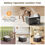 Wireless Stainless Steel Automatic Cat Water Fountain 3L