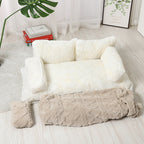 Pet Sofa Bed With Warming And Machine-Washable Cover