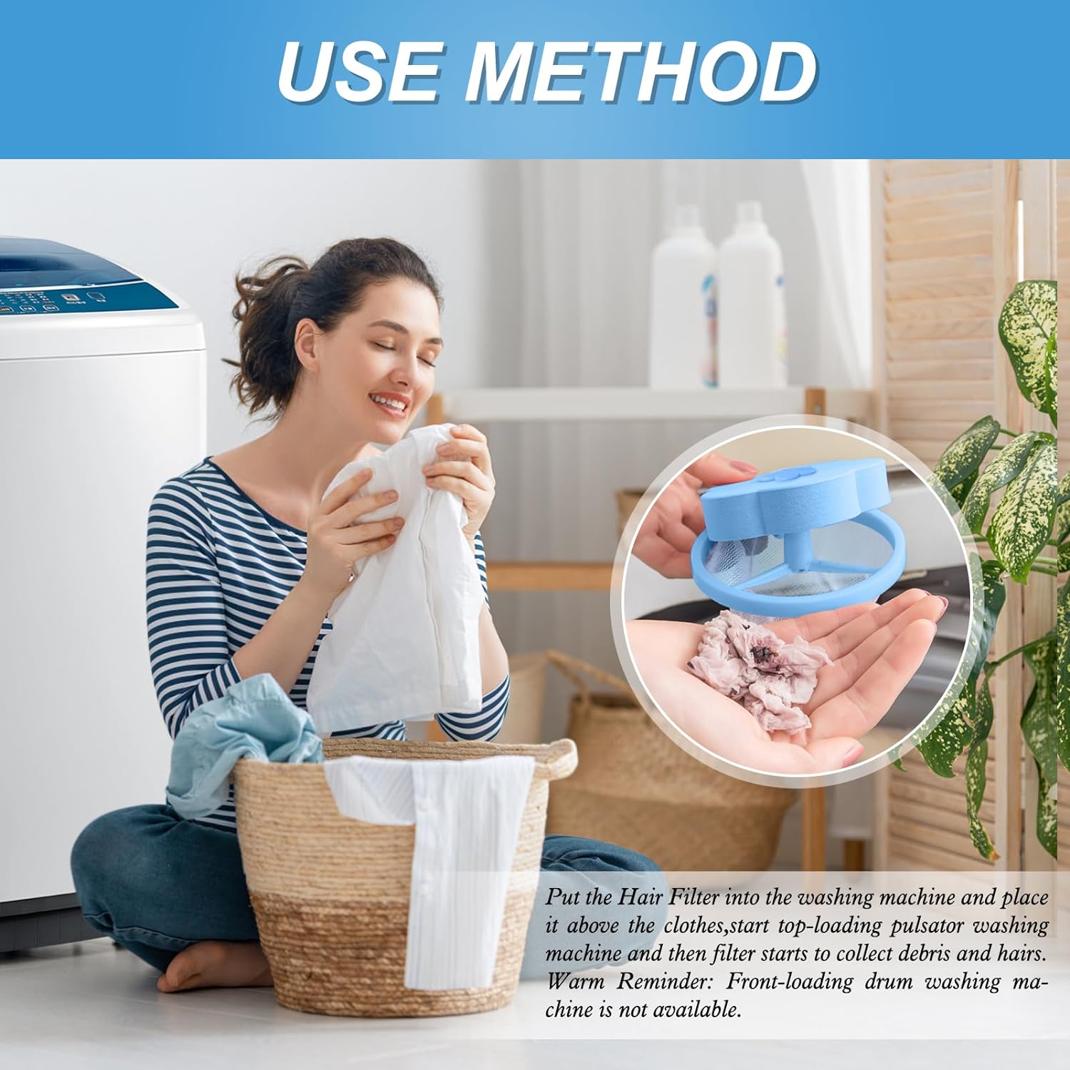 Reusable Pet Hair Catcher Pouch For Washing Machines