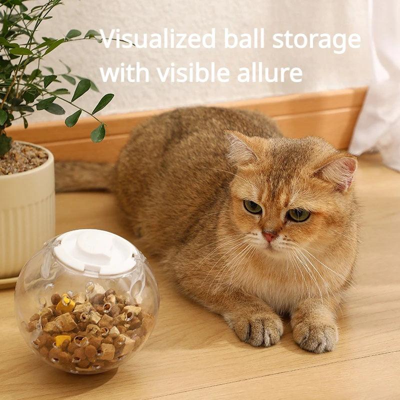 Interactive Slow Feeder Ball Treat Dispenser For Dogs And Cats