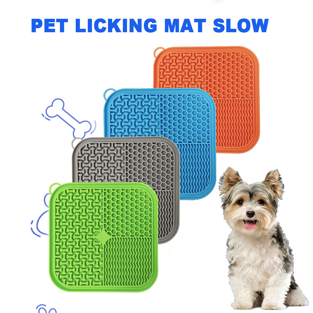 Dog Licking Mat Slow Feeder With Suction Cups Anxiety Relief