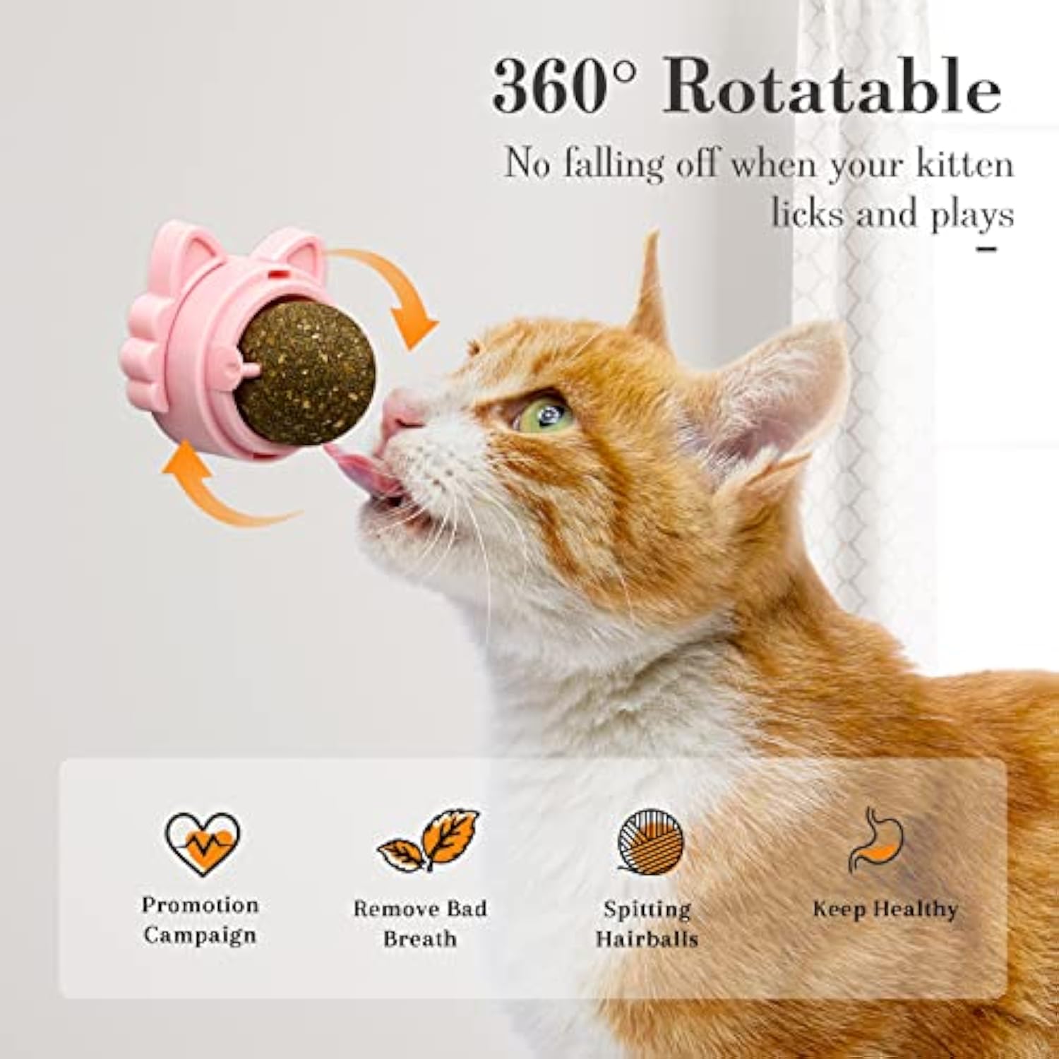 Wall-Stick Catnip Balls For Cat Dental Health