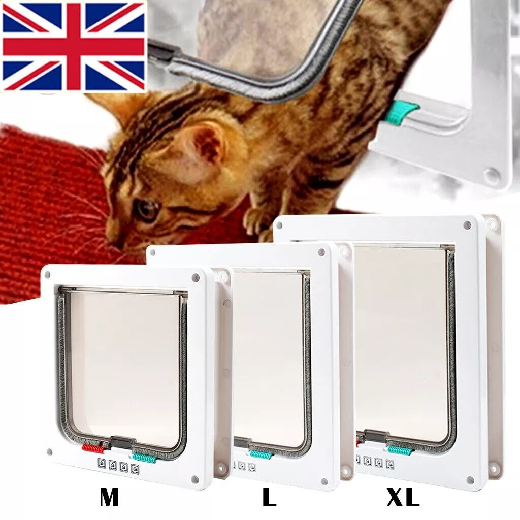 4-Way Locking Pet Door For Dogs And Cats