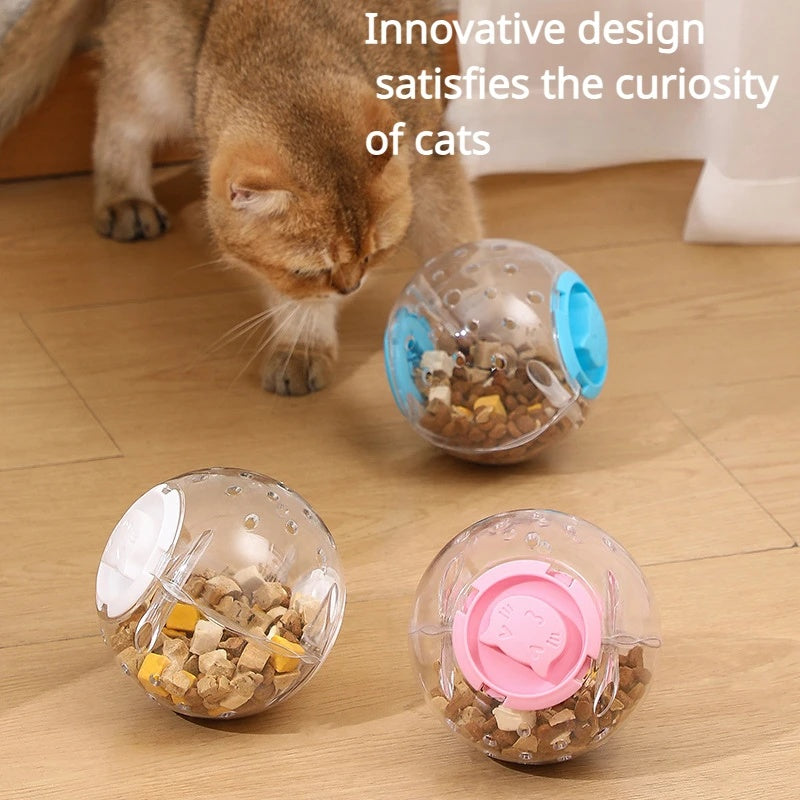 Interactive Slow Feeder Ball Treat Dispenser For Dogs And Cats