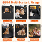 Waterproof Dog Car Back Seat Cover Hammock With Side Flaps