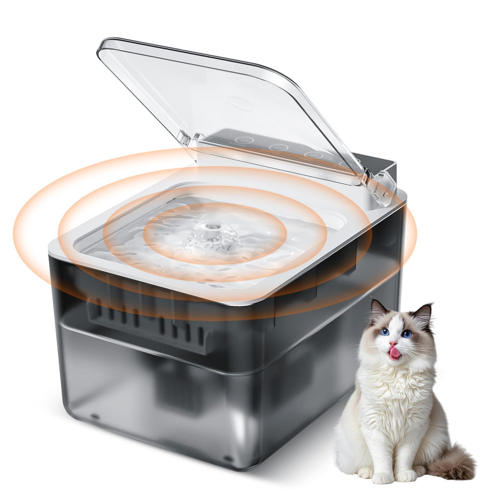 Wireless Stainless Steel Automatic Cat Water Fountain 3L