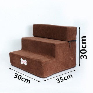 3-Step Pet Stairs For Cats And Dogs Bed Access