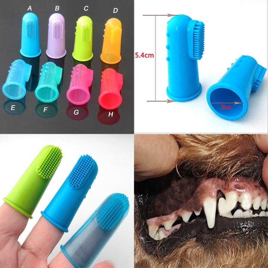 Super Soft Silicone Finger Toothbrush For Pets