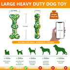 Indestructible Natural Rubber Bone Toy For Aggressive Chewers