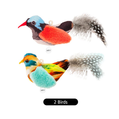 Flapping Bird Cat Toy Interactive Cat Toy Realistic Bird Sound Plush Cat Toy Catnip for Cats Kitten Toy Fun Indoor Kitten Toys