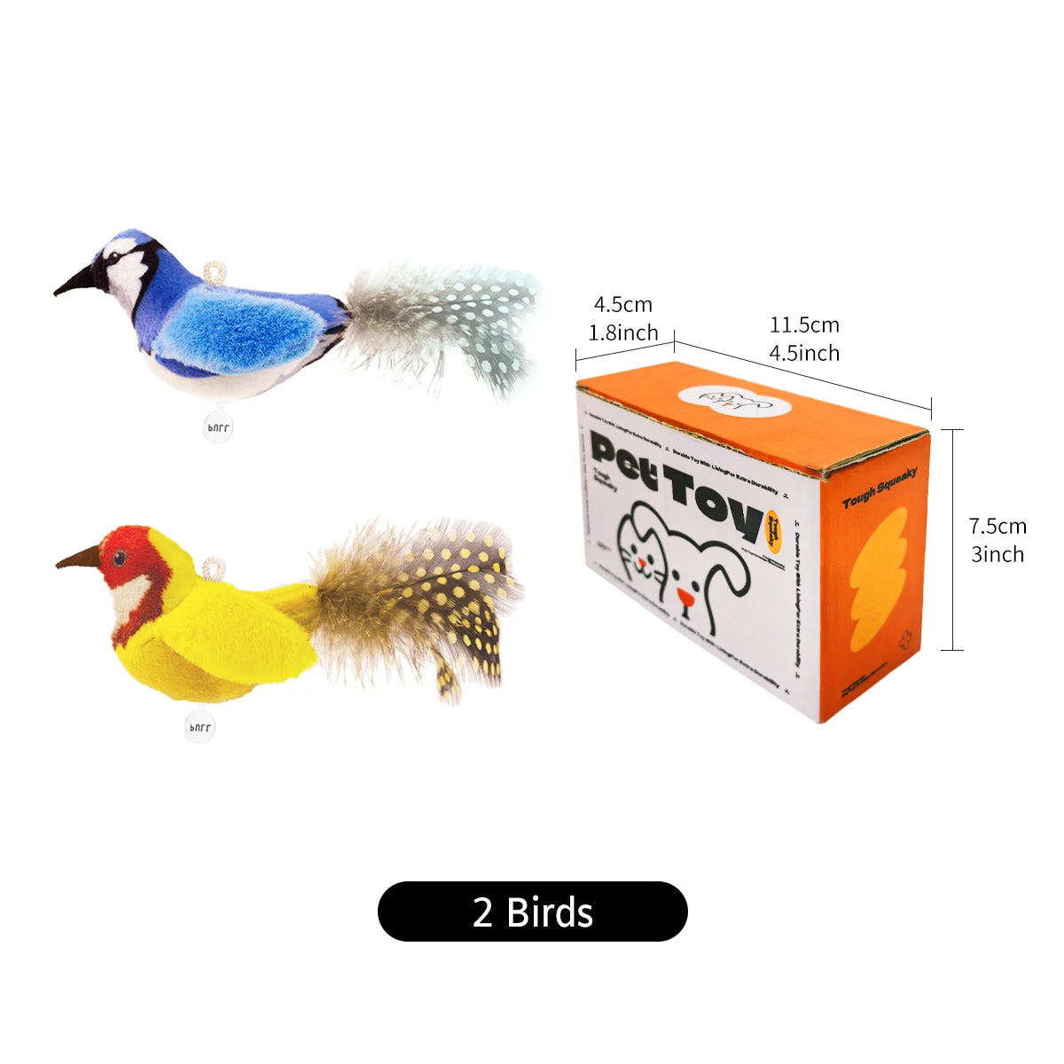 Flapping Bird Cat Toy Interactive Cat Toy Realistic Bird Sound Plush Cat Toy Catnip for Cats Kitten Toy Fun Indoor Kitten Toys