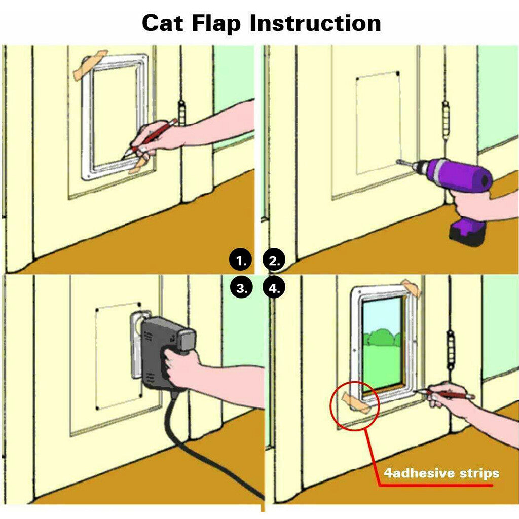 4-Way Locking Pet Door For Dogs And Cats