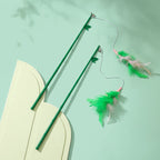 Interactive Cat Feather Wand Toy With Bell Refills