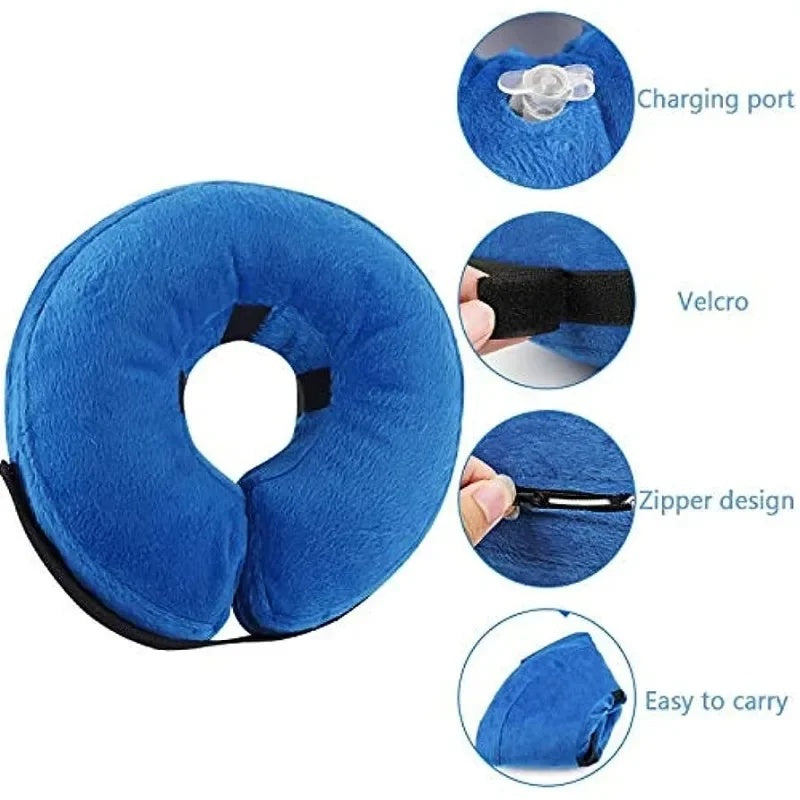 Soft Inflatable Recovery Collar For Dogs And Cats